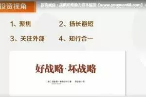 投资视角：以投资人角度运用战略思维助力资本嫁接