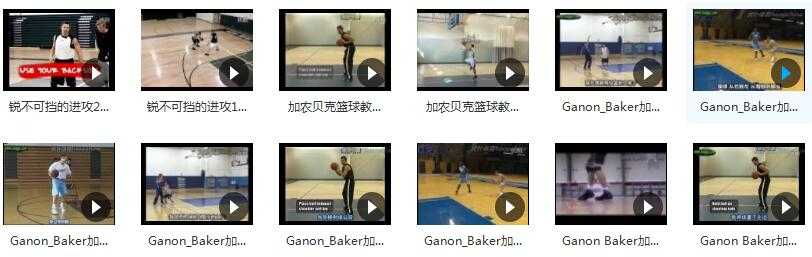 Ganon_Baker加农贝克_篮球训练教学教程_加农贝克篮球教学全集目录