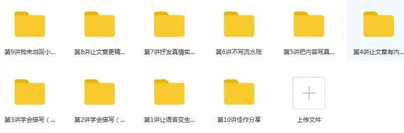 小学作文写作教学视频内容目录