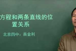 北京四中高中网课高三数学高清课堂（苗金利 吕宝珠 22节）