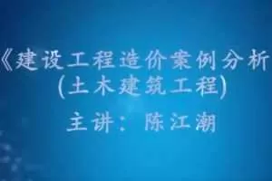 2020一级造价工程师造价案例分析(土木建设工程)陈江潮教材精讲班