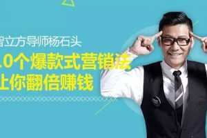 智立方杨石头：10个爆款式营销法让你翻倍赚钱
