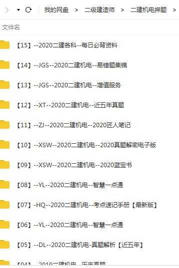  2020二级建造师《二建机电实务》全套精准押题目录