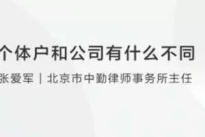 【商事主体】个体户和公司有什么不同