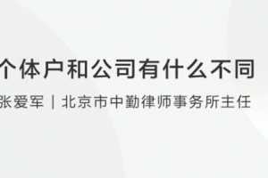 【商事主体】个体户和公司有什么不同