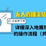 无人直播卖货的三种模式：详细深入无人直播的操作流程（共2节视频）