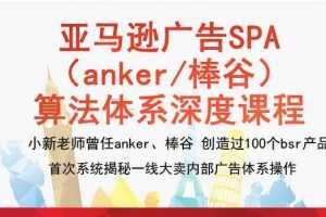 亚马逊广告（Anker傲基棒谷）3小时语全阶算法体系深度课程
