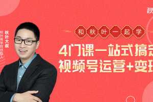 秋叶大叔4门课一站式搞定视频号运营+变现