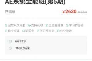 【tvart&郭术生】AE系统全能班(第4期)