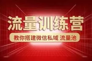 流量训练营 人人都能学会的超级获客术 教你搭建微信私域流量池