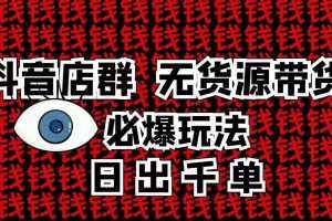 【Han】10分钟告诉你抖音小店项目原理，抖音店群无货源带货必爆玩法