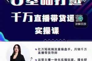 雨婷 直播冷启动《如何3天快速打爆千人直播间》