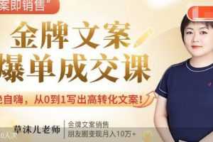 金牌文案爆单成交课，从0到1写出高转化文案