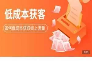 素宣成长学院低成本获客变现营，如何低成本获取线上流量价值2699元