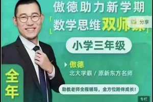 傲德数学思维双师课三年级全年班