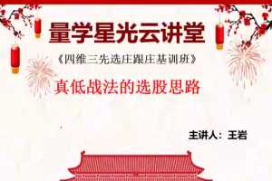 量学云讲堂王岩第20期四维三先选庄跟庄基训班
