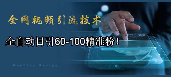 全网视频引流技术教程：全自动日引60-100精准粉！