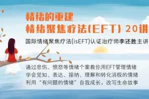 李还胜 情绪的重建：情绪聚焦疗法(EFT) 20讲