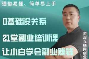 张磊21堂副业培训课：让小白学会副业赚钱，通俗易懂简单易上手