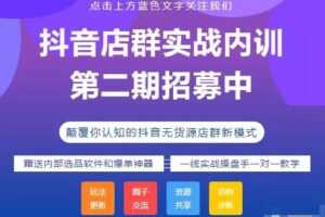 小卒抖音小店无货源店群模式蓝海矩阵玩法，一个月可以盈利上百万【视频课程】