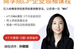圈外L3-最实战的mini-MBA项目