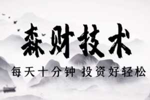 蔡森技术课视频-森财技术每天10分钟投资好轻松 2021年