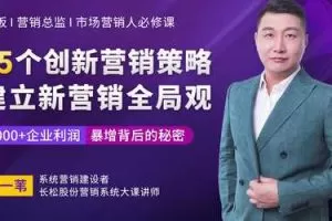 刘一苇《15个创新营销策略：建立新营销全局观》（15讲）