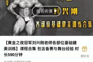 健身精华狮王刘兴刚各部位基础健美训练合集