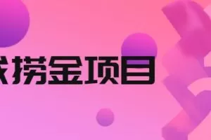 外面收688的游戏捞金项目，无技术含量，小白自己测试即可【视频课程】