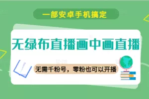 无绿布直播画中画直播，一部安卓手机搞定