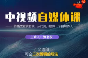 蟹老板·中视频自媒体训练课