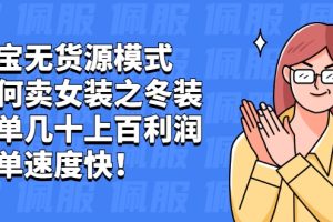 叁心笔记淘宝无货源模式如何卖女装之冬装