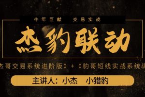 2021杰豹联动系统课《豹哥短线实战系统课》和《杰哥交易系统进阶版》视频+讲义