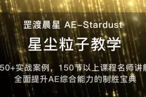 罡渡晨星AE-Stardust星尘粒子教程教学,共228节全套AE综合基础
