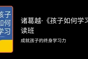 诸葛越·《孩子如何学习》精读班
