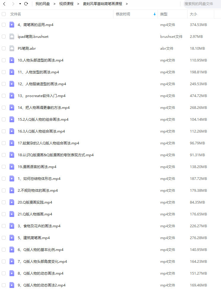 麦刻风零基础简笔画课程【画质还行有笔刷】