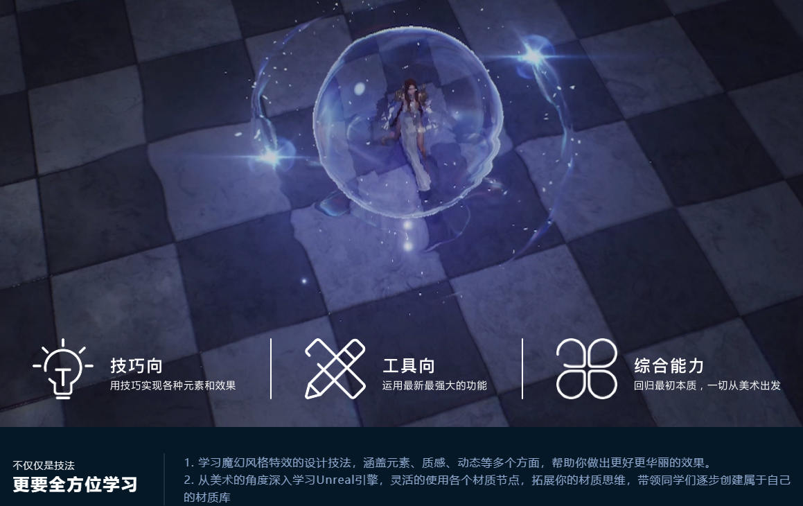 UE4虚幻MMO魔幻特效课程【画质高清有素材】