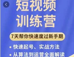 成哥从入门到精通7天短视频运营训练营，理论、实战、创新