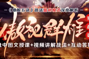 一身傲股《傲视群雄VIP实战课》