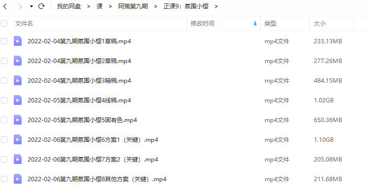 阿策第九期头像班2022年2月结课【画质高清只有视频】