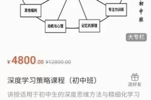 深度学习策略课程（初中班）