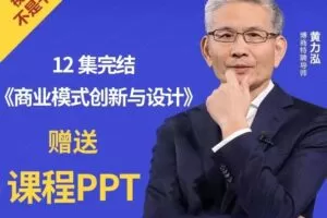 黄力泓《商业模式创新与设计》视频课【经典案例版】