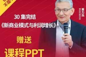 黄力泓《新商业模式与利润增长》视频课【2021版】
