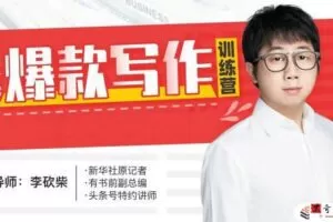 李砍柴 30天今日头条写作训练营（完结）