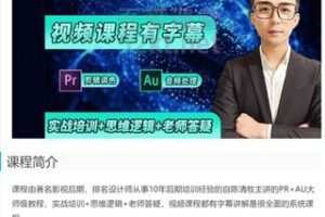 PR+AU 0基础到大师级教程