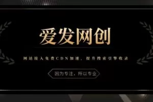 《爱发必学第10课》网站接入免费CDN加速，提升搜索引擎收录【视频课程】