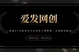 《爱发必学第19课》最新UI美化异次元自动发卡网搭建，实现被动收益【视频课程】