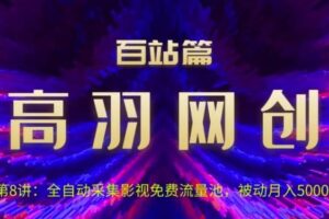 高羽网创百站篇第8讲：全自动采集影视免费流量池，被动月入5k+【视频课程】