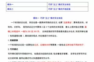2022年高考语文作文冲满分必背万能模块