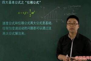 学而思-章进 高中物理必修1预习领先班 